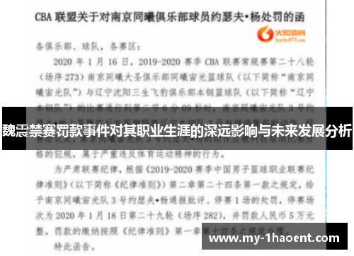 魏震禁赛罚款事件对其职业生涯的深远影响与未来发展分析